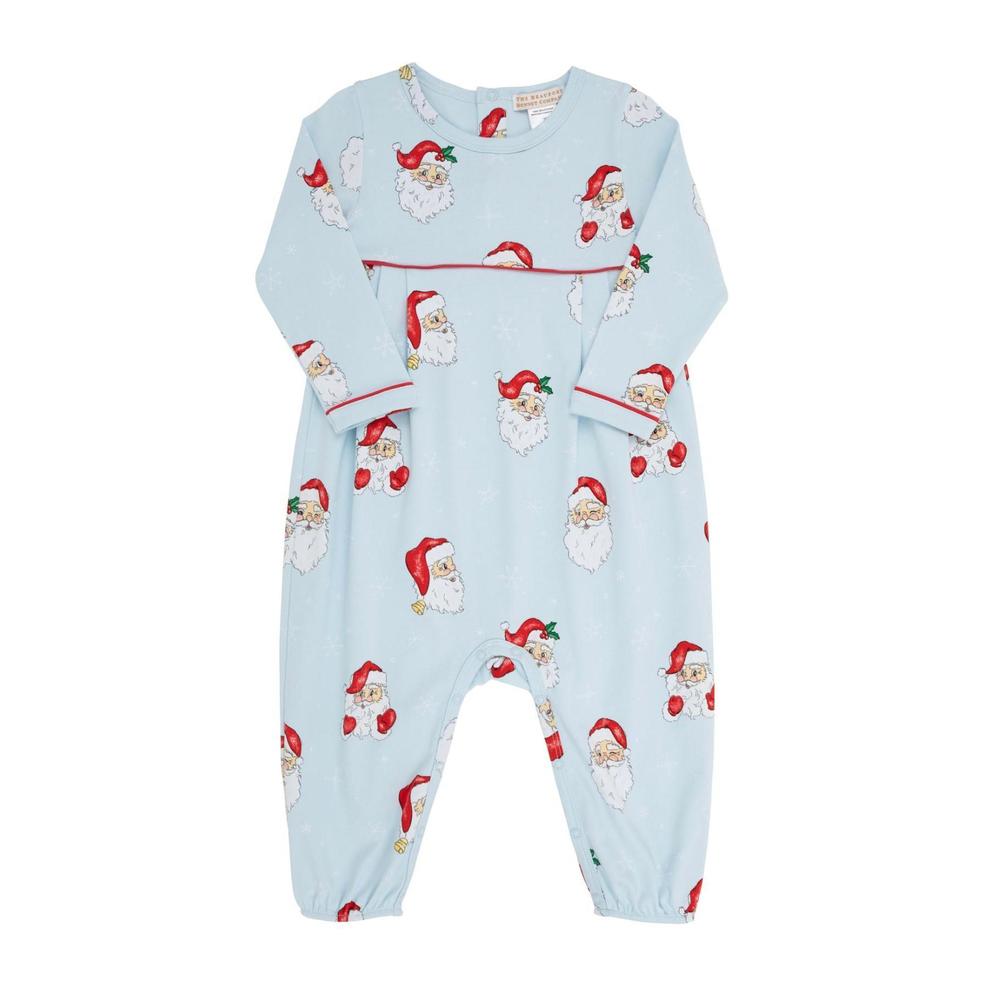 The Beaufort Bonnet Company Blue Santa Jumpsuit